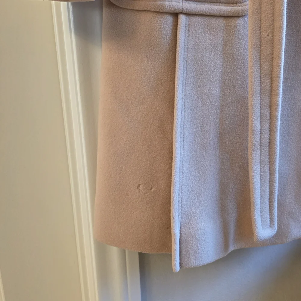 DKNYC Vintage Camel Wool Coat Belted Pockets Old Money Quiet Luxury Minimalist 6 - Picture 8 of 9